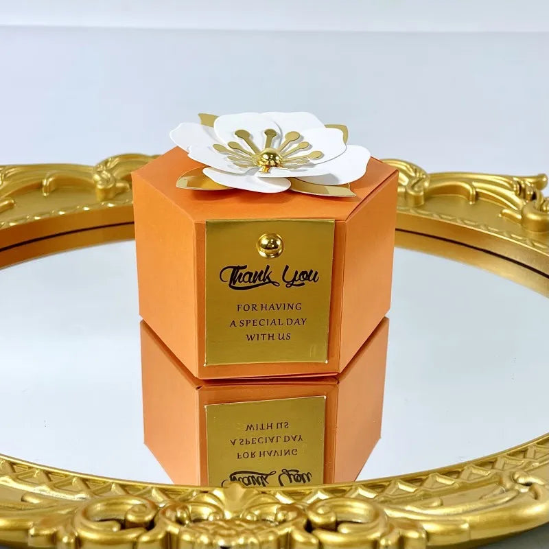 Creative flower hexagonal gift box 20/50pcs