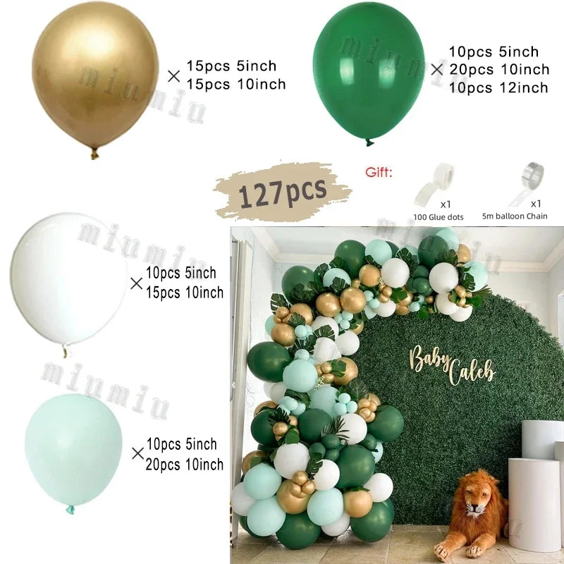 Jungle Safari Green Balloon Arch Kit