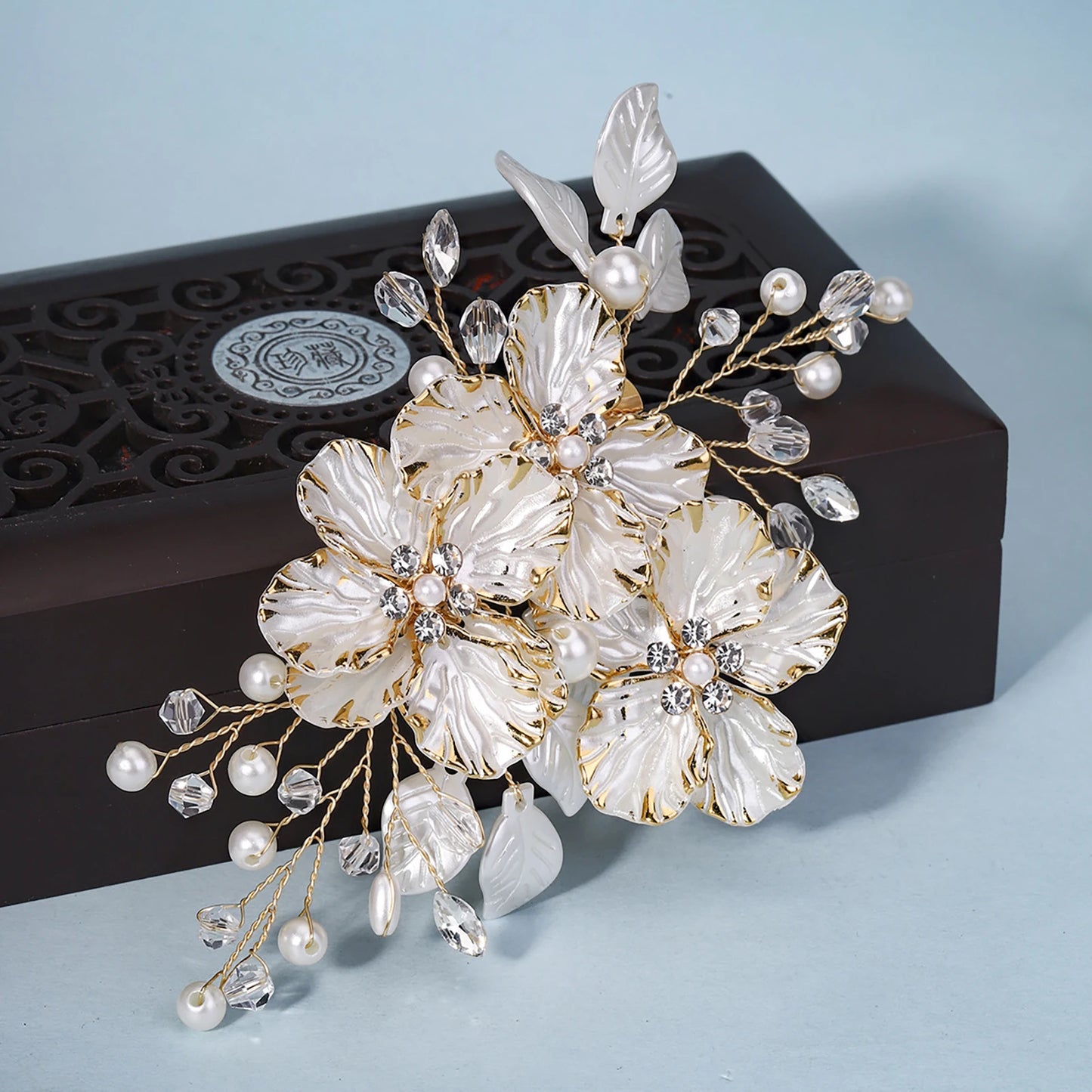 Hairpin Elegant Pearl Crystal