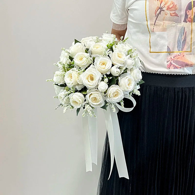 Bouquet silk roses