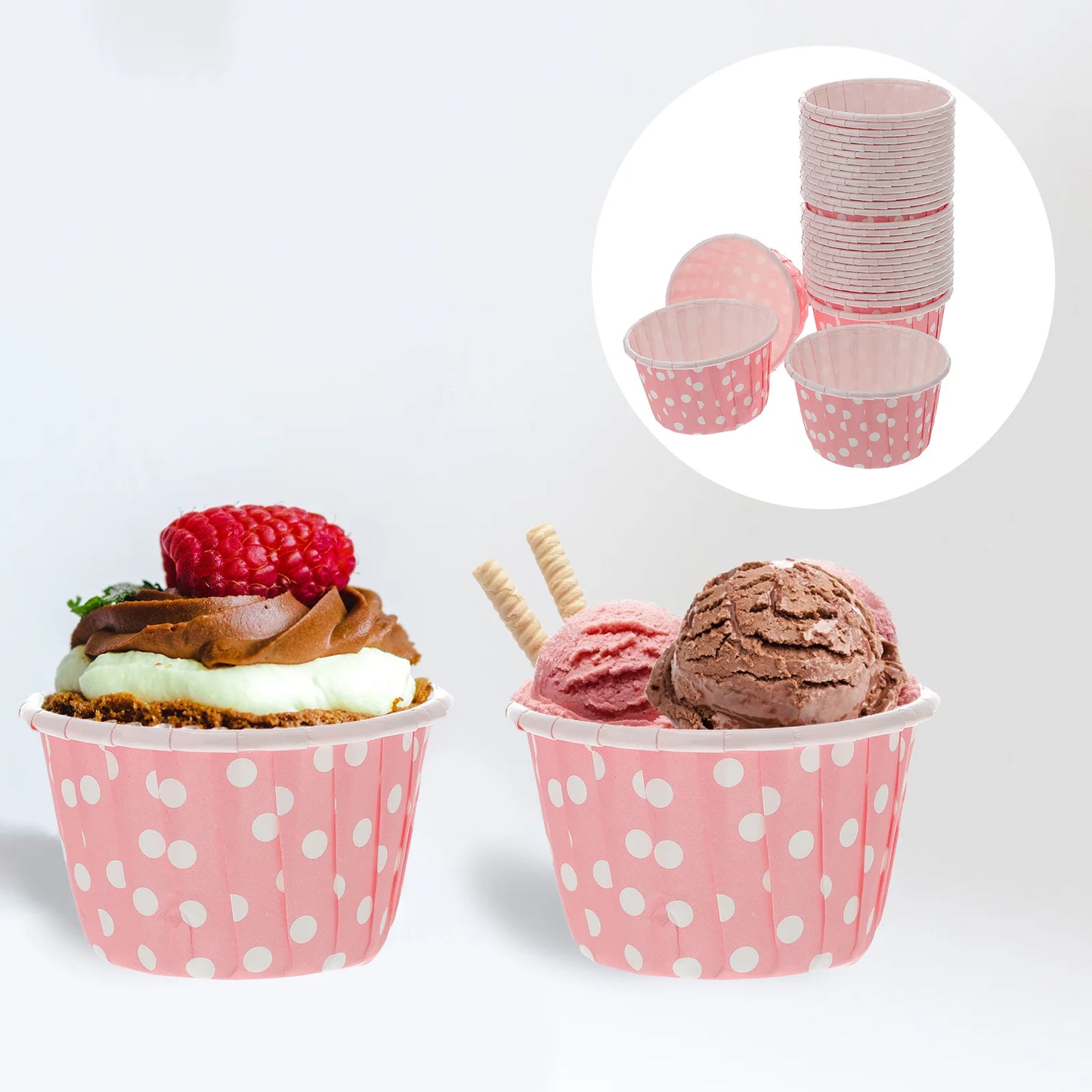 Disposable Ice cream cups paper 50 Pcs