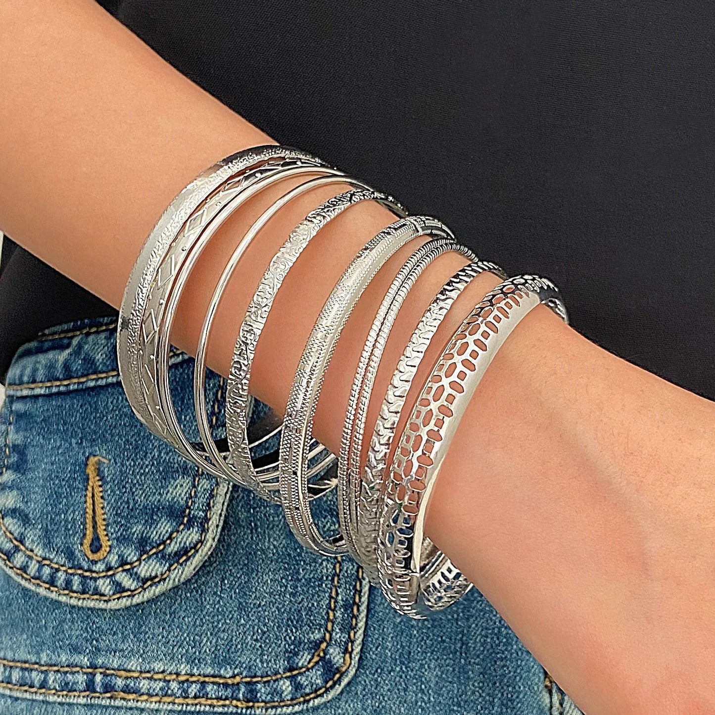 Twist bangles gold , silver color bracelets