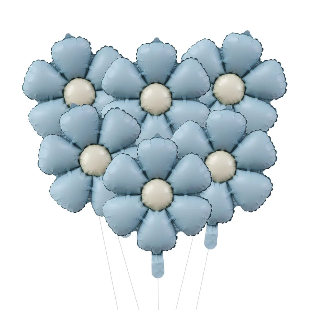 Matt Pink Candy Daisy Balloon 6pcs 50.5x40cm