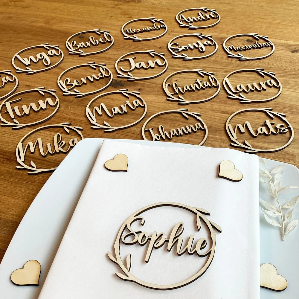 Custom name wooden baptism decoration 1Pc
