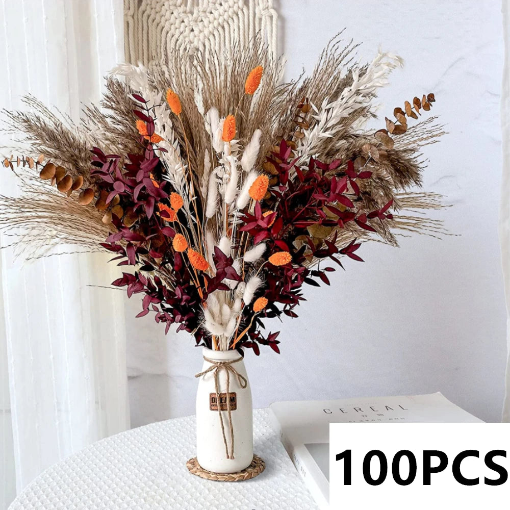 Natural Pampas Grass Dried Flower Bouquet