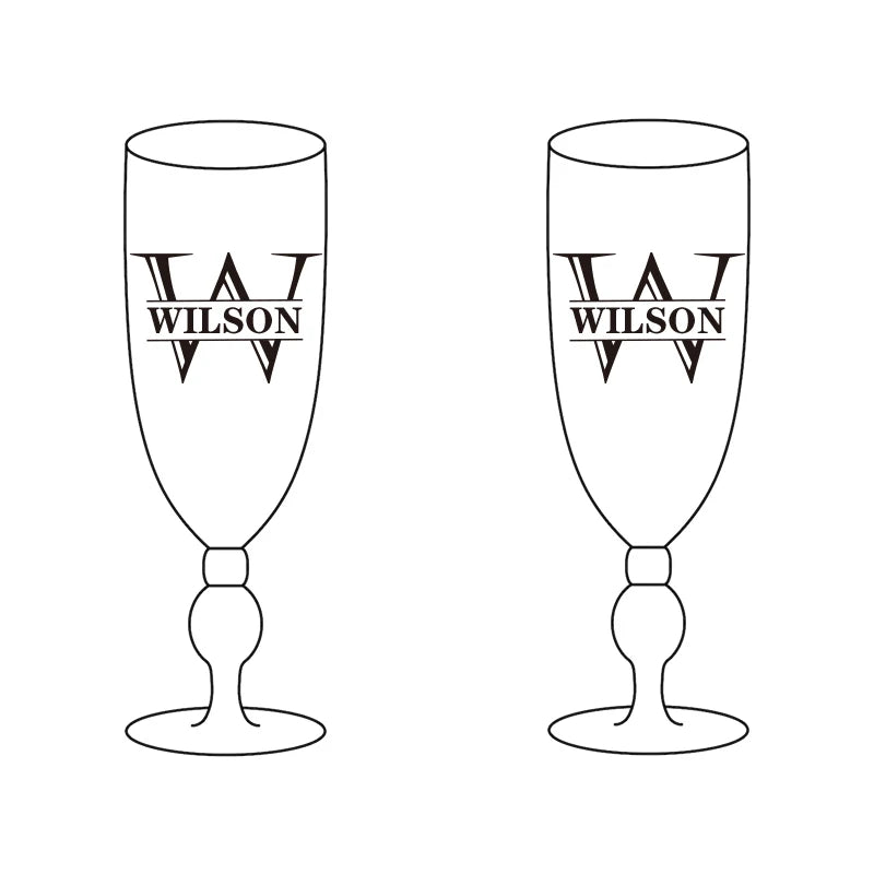 Custom champagne laser engraving glass cup