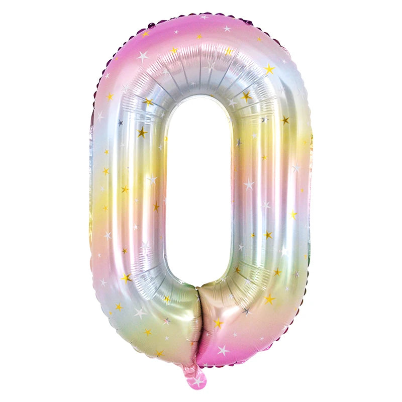 Rainbow Unicorn balloon number foil 40inch