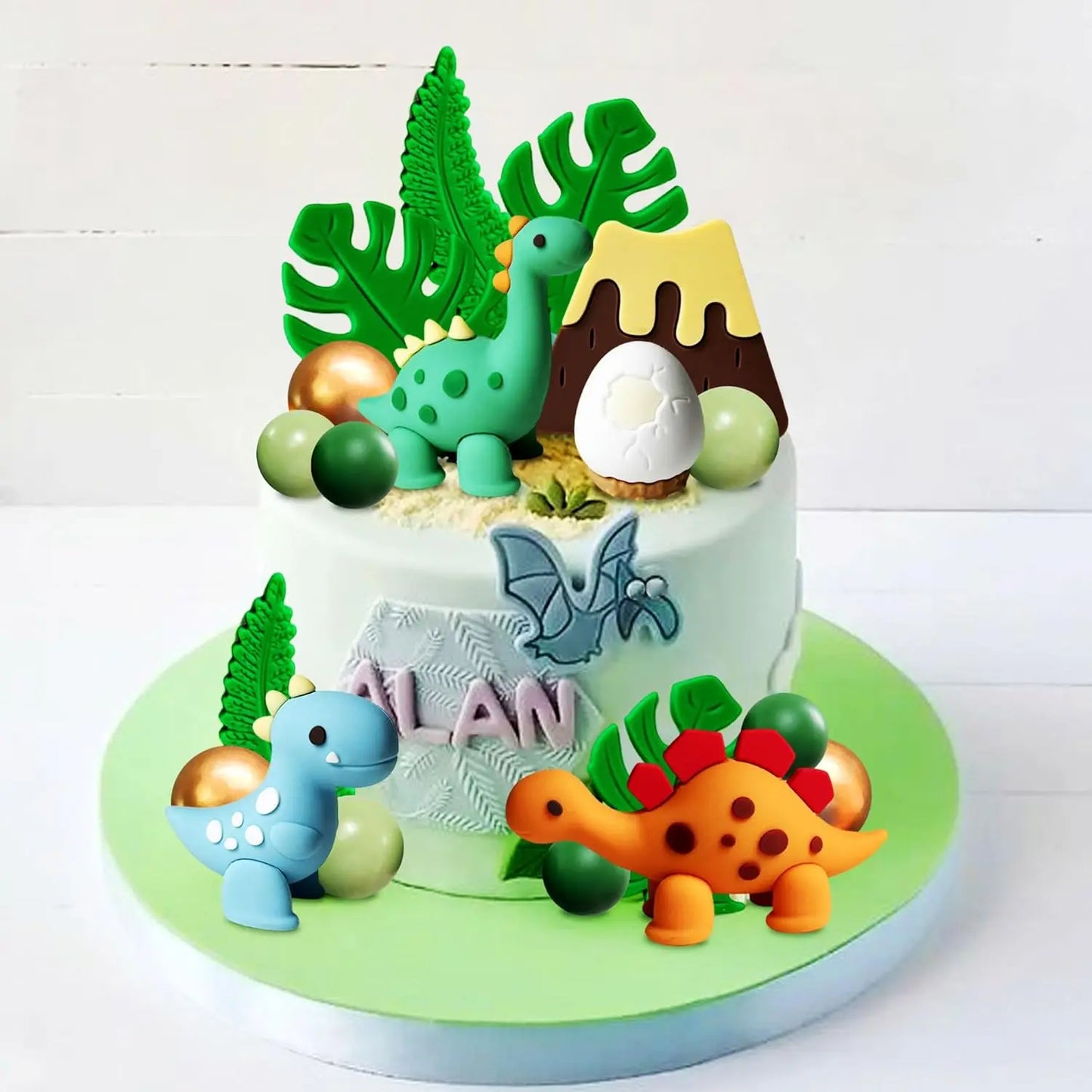 Dinosaur cake topper decorations