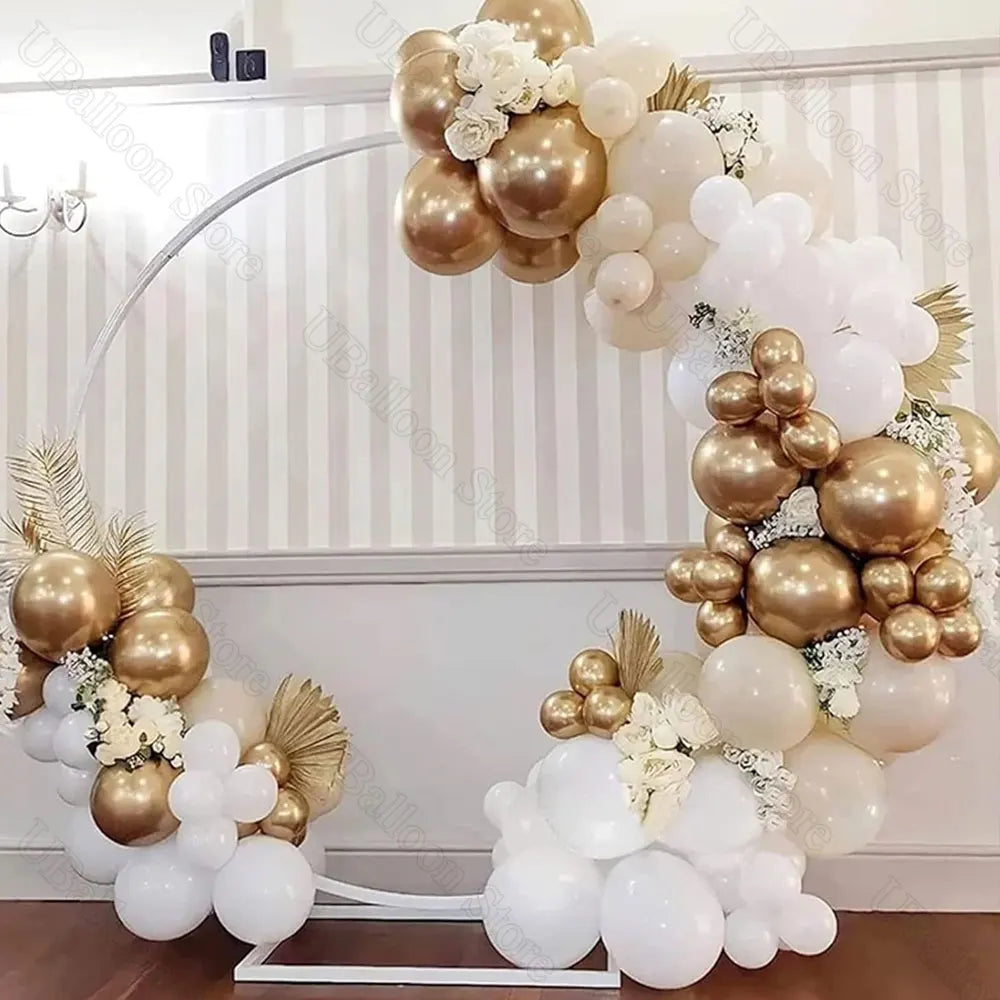 White Sand Latex Balloons 10Inch / 40Pcs