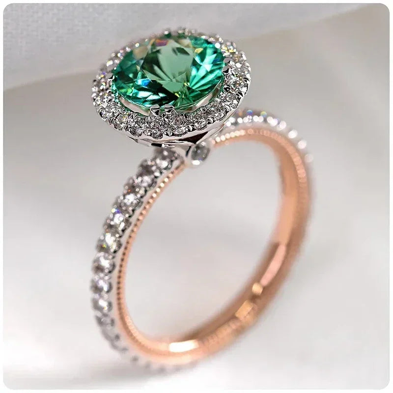 Zaitina green Zirconia crystal ring