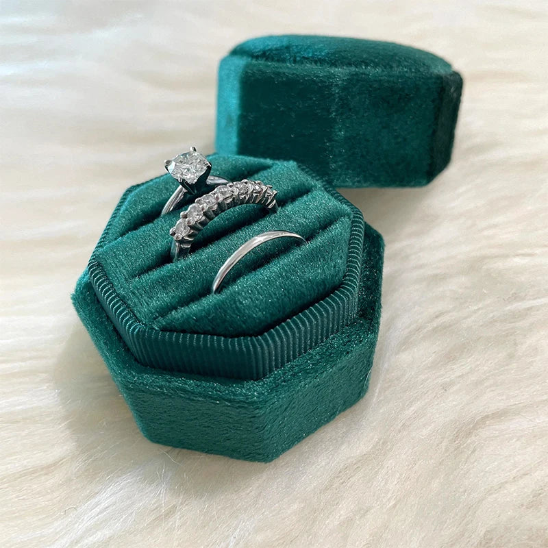 Personalised Acrylic topper velvet wedding ring box