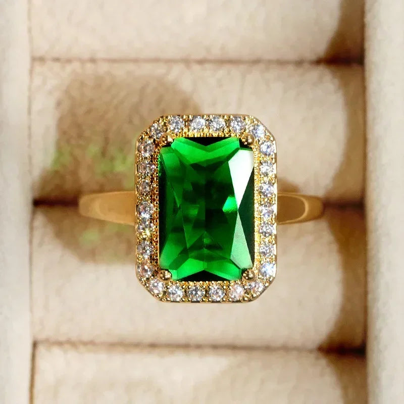 Zaitina green Zirconia crystal ring