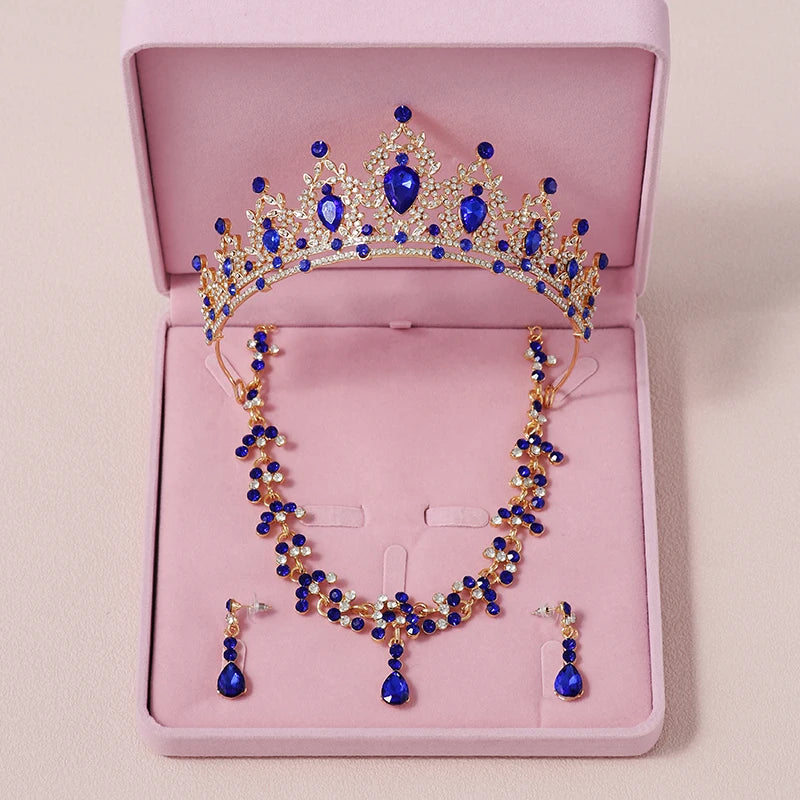 Zitania bridal pink-colour lady crown