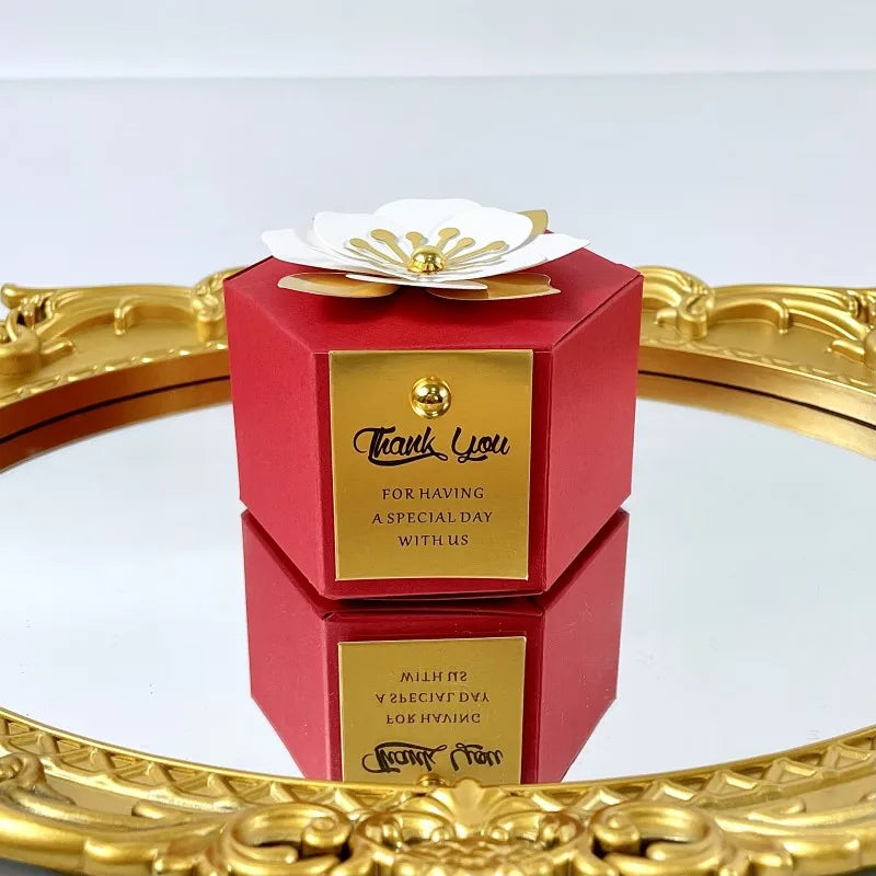 Creative flower hexagonal gift box 20/50pcs