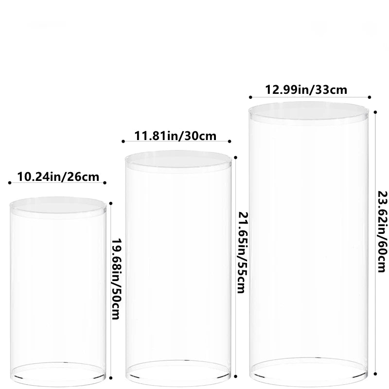 Cylinder pedestal stand 3Pcs