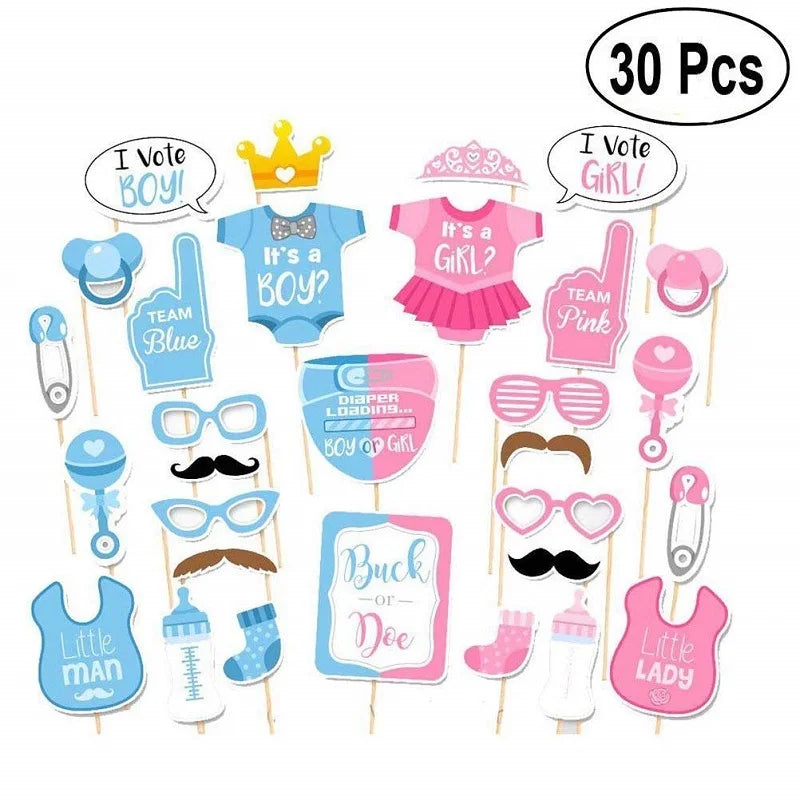 Disposable tableware set for Gender Reveal party