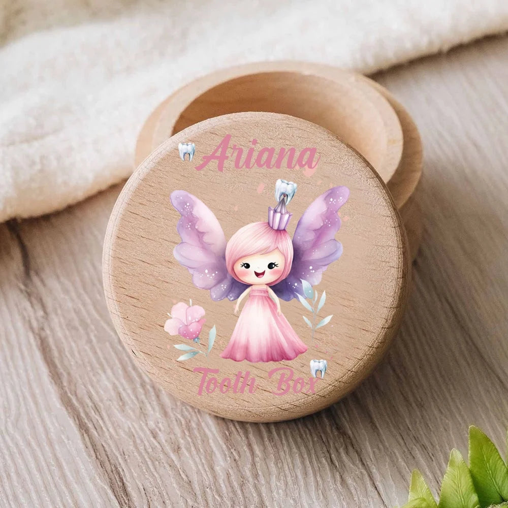 Custom name box for milk Teeth storage collect Keepsake , Baby shower