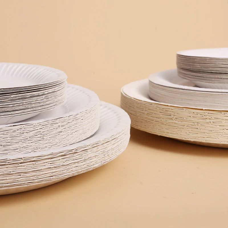 50PCS Disposable Party Paper Plates – 6/7/9 Inch