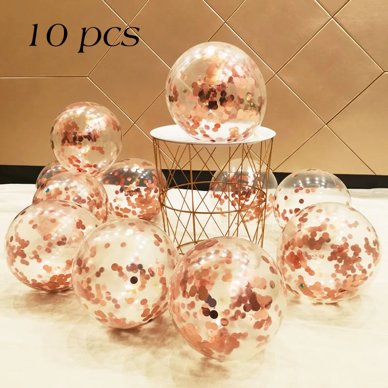 10/20PCS Star Confetti Latex Balloons