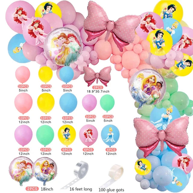 Princess Party Tableware Set – Plates, Cups & Napkins