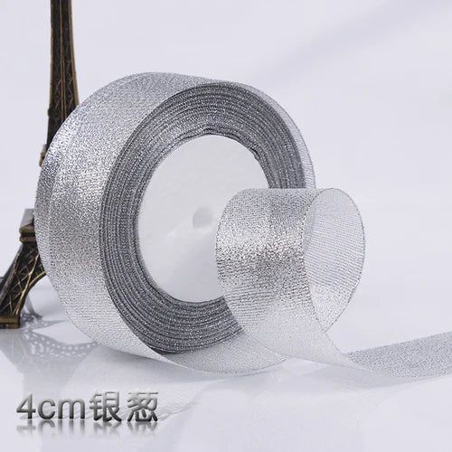 Glitter Satin Ribbon Crafts Organza Ribbons 22meters