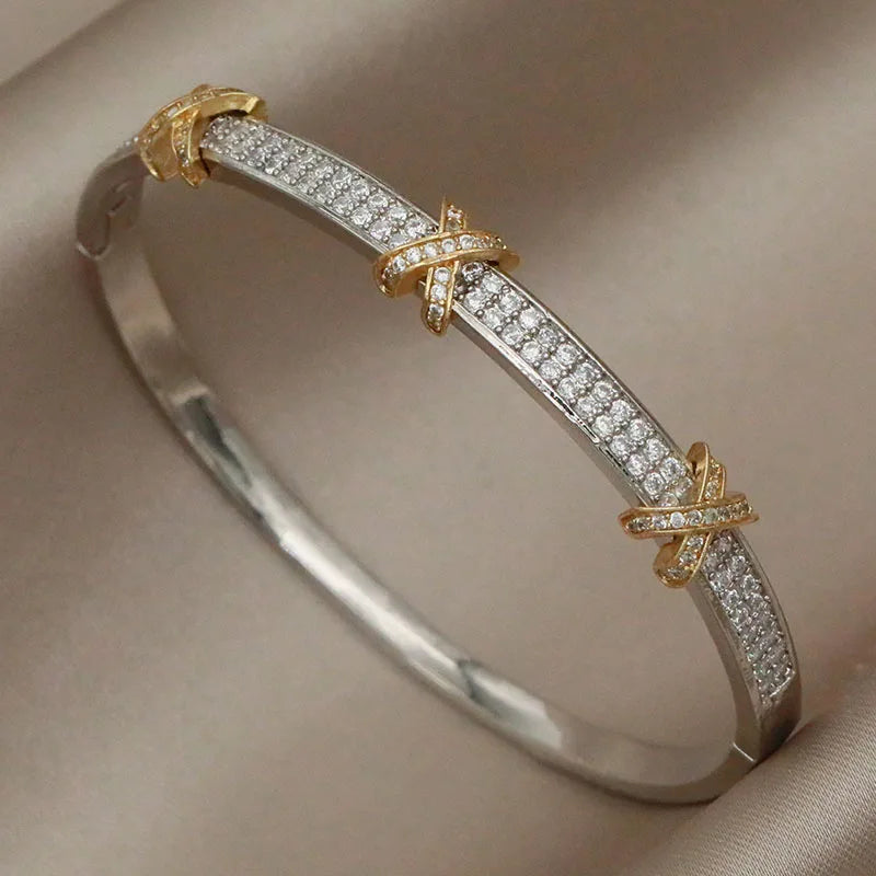 Sabina zircon & crystal bangles & bracele