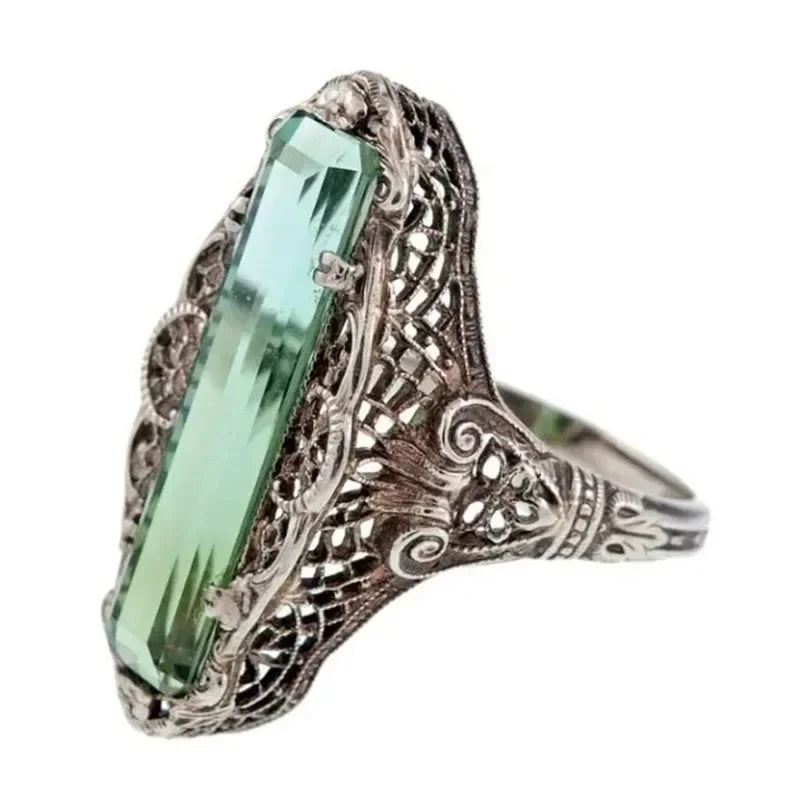 Zaitina green Zirconia crystal ring