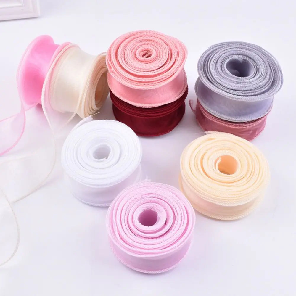Satin ribbon mesh fabric Tulle ribbon 40mm 10 yards Roll