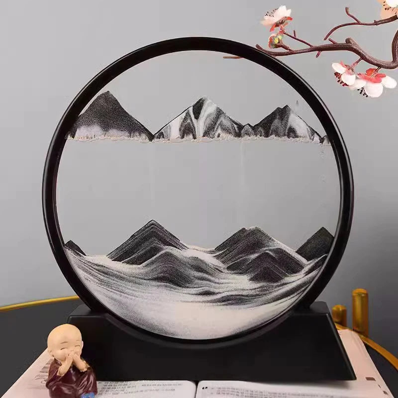 3D Quicksand hourglass moving art picture