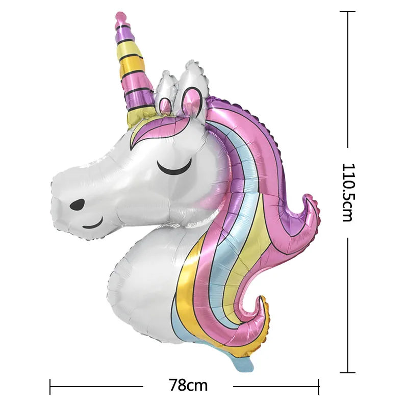 Rainbow Unicorn Balloon 32 inch 1Set