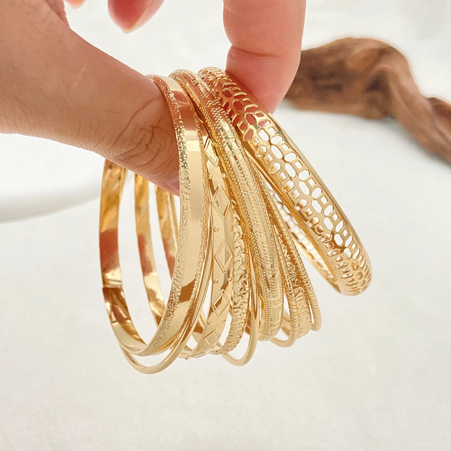 Twist bangles gold , silver color bracelets