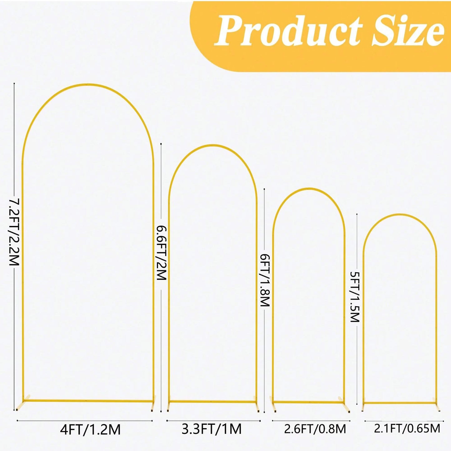 Gold backdrop stand, 3 Set