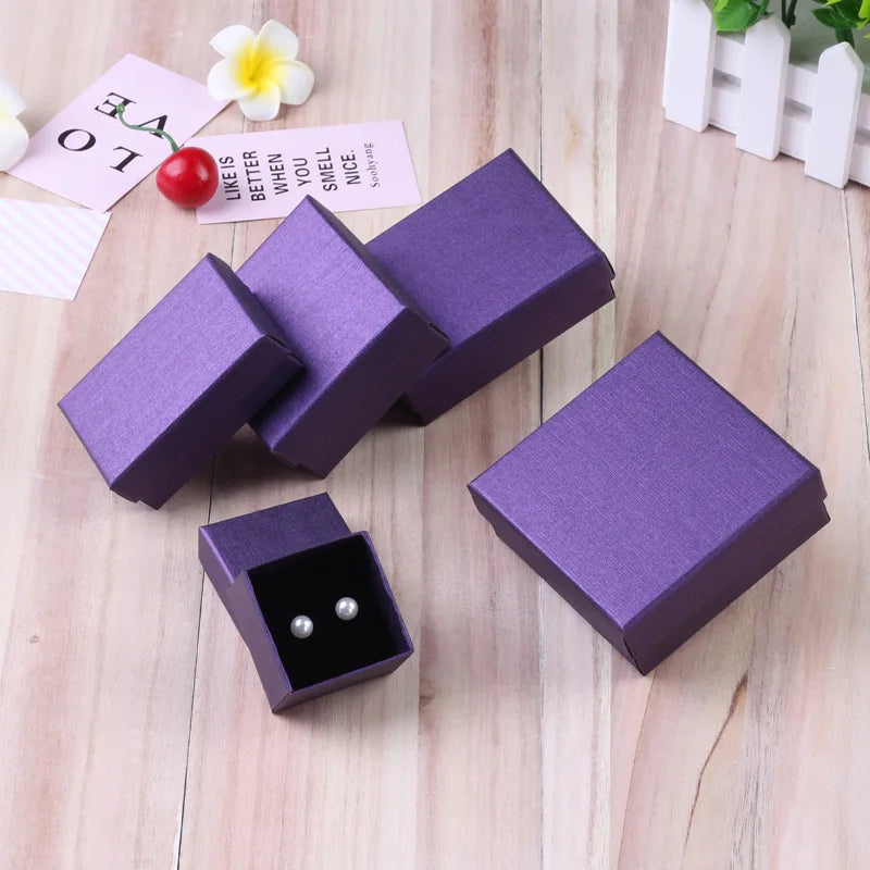 12pack White Black cardboard jewelry boxes 7x9x3cm