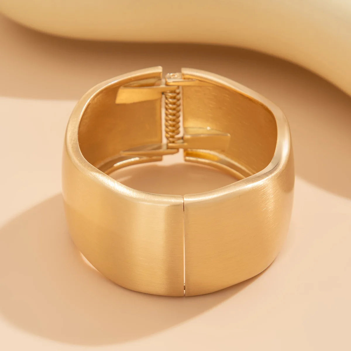 Rizana wide metal Gold color bracelet