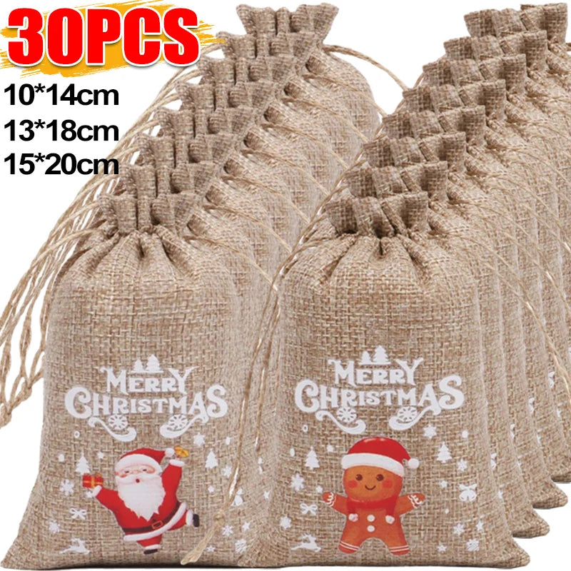 30/1pcs Snowman Candy Packaging Bags