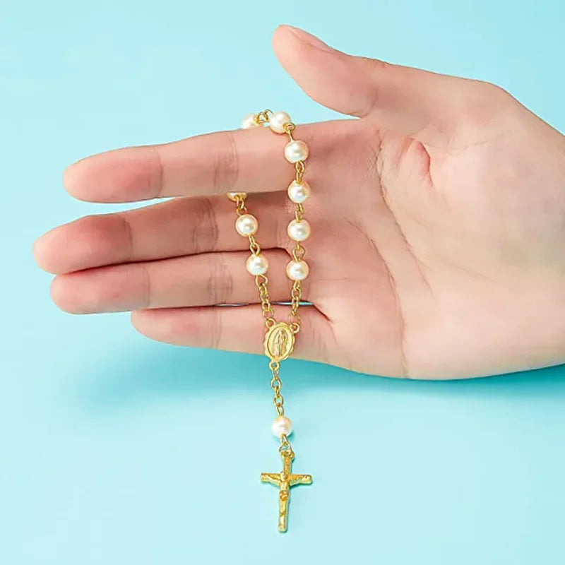 Cross Rosary Bracelets for Baptism and Confirmation 5pcs