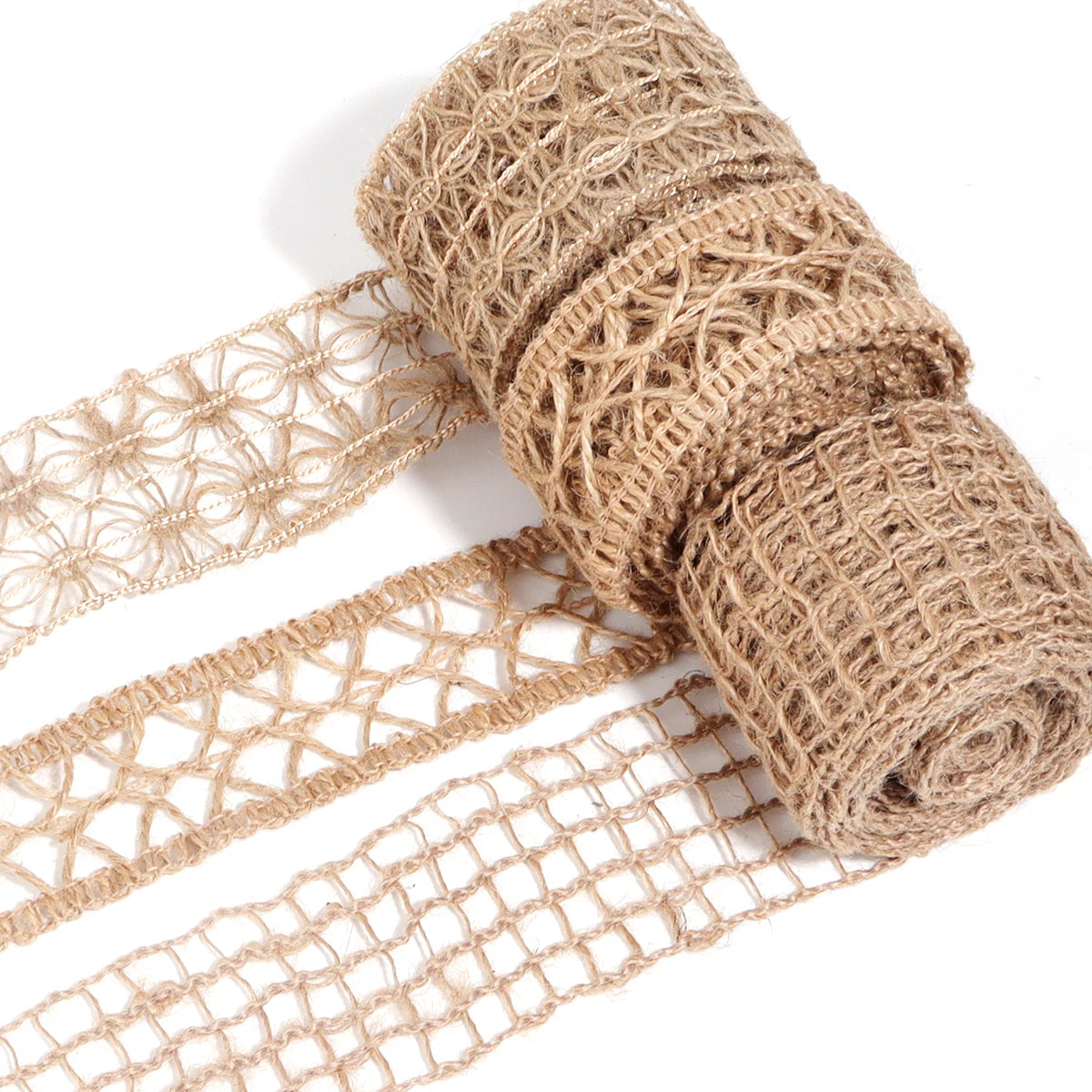 Macrame fabric ribbon linen 5/10Meters