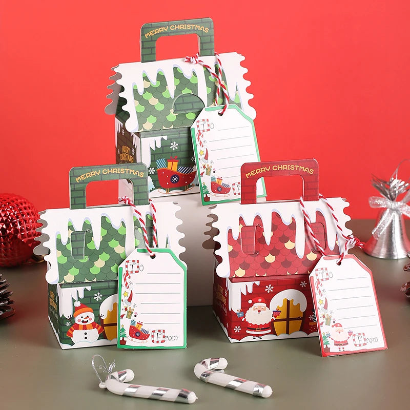 Xmas Party Gift Boxes – 5/10pcs Gingerbread & Snowman”