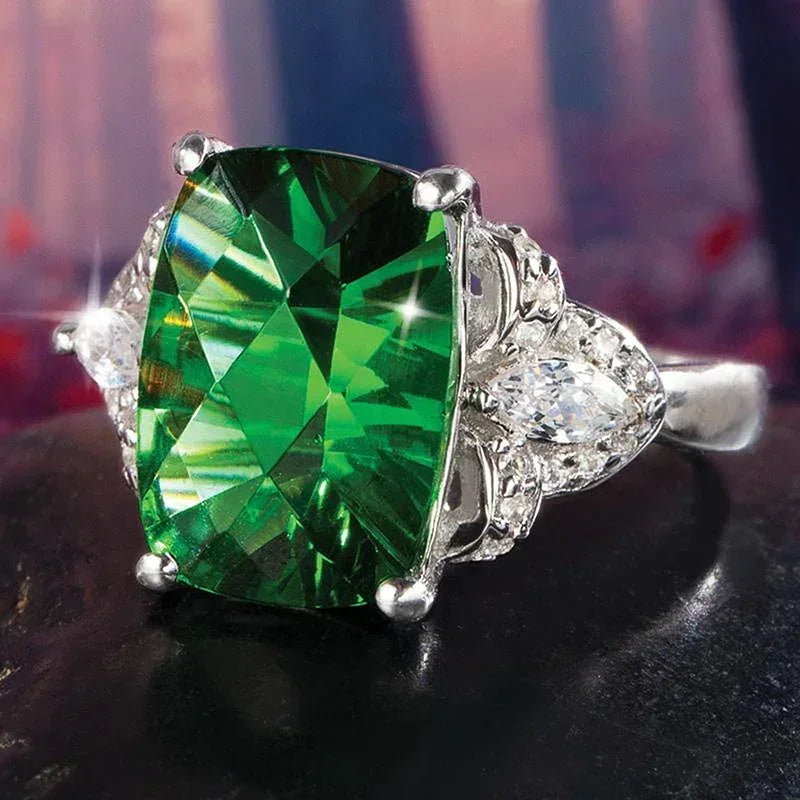 Zaitina green Zirconia crystal ring