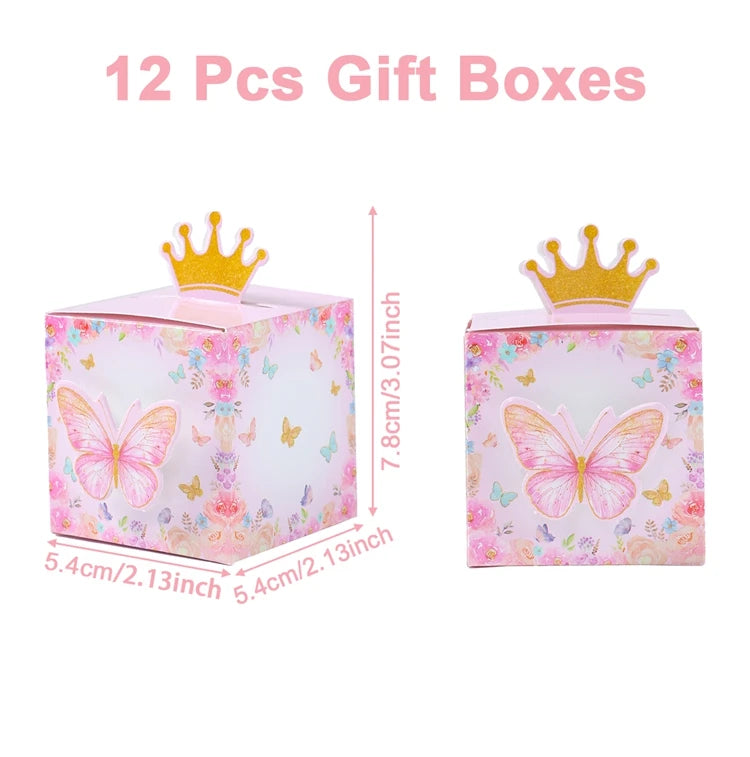 Candy gift box Butterfly for Baby Shower decorations 12/24pcs