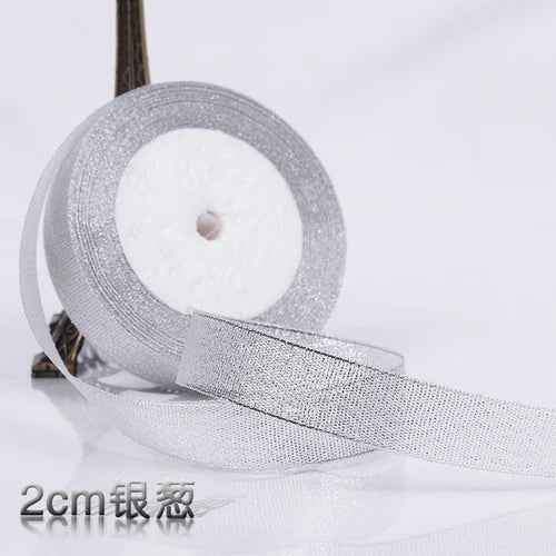 Glitter Satin Ribbon Crafts Organza Ribbons 22meters