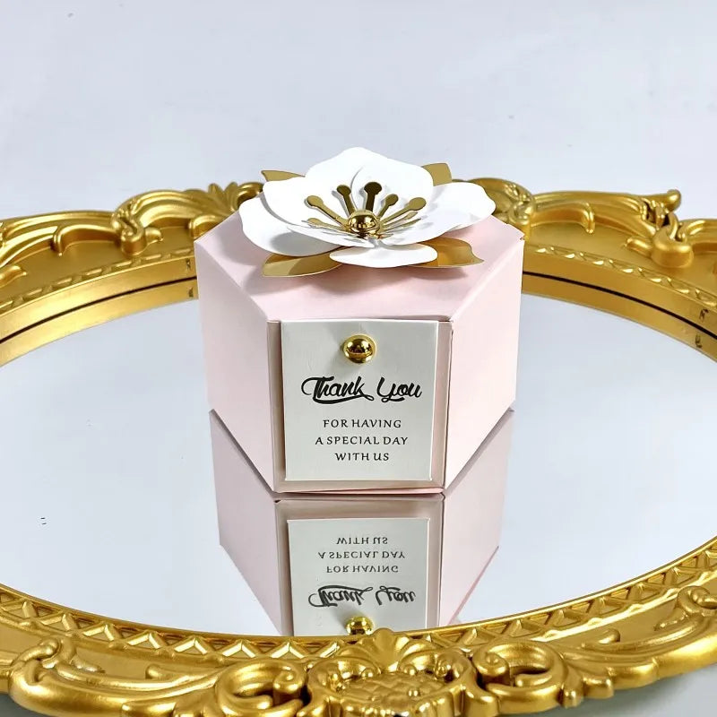 Creative flower hexagonal gift box 20/50pcs