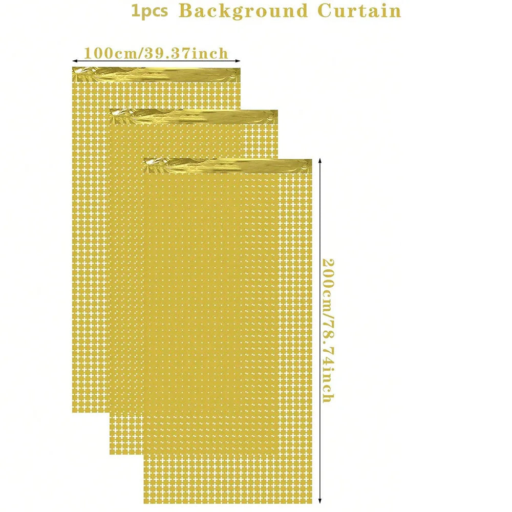 Balloon curtain gold bright 2M X 1M