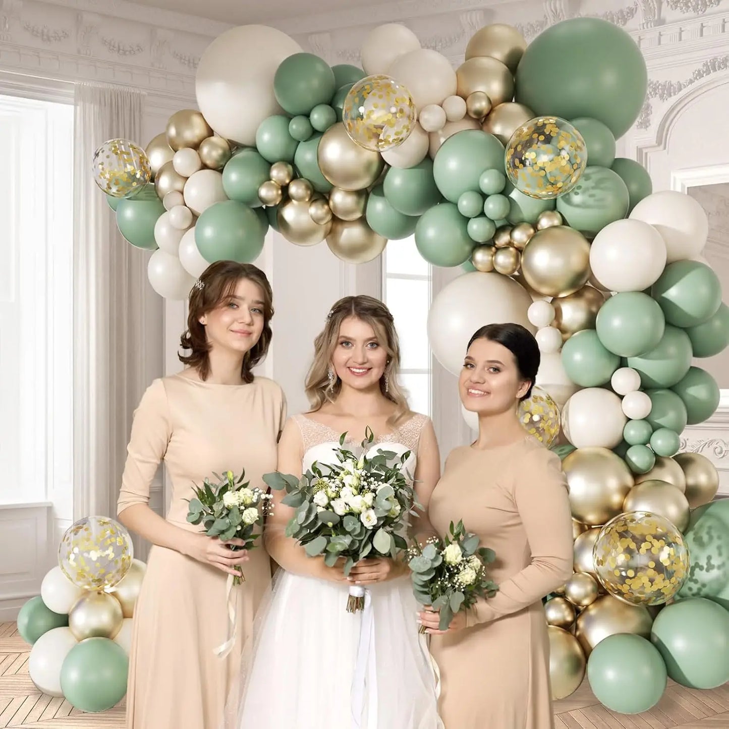 Green & Gold Balloon Arch Kit