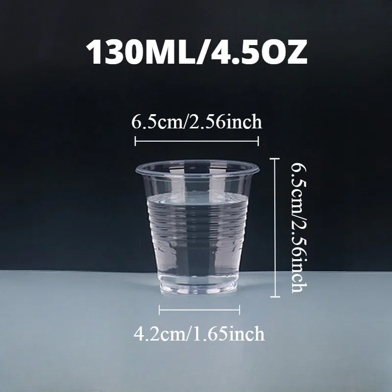 50/100PCS Clear Disposable Plastic Cups