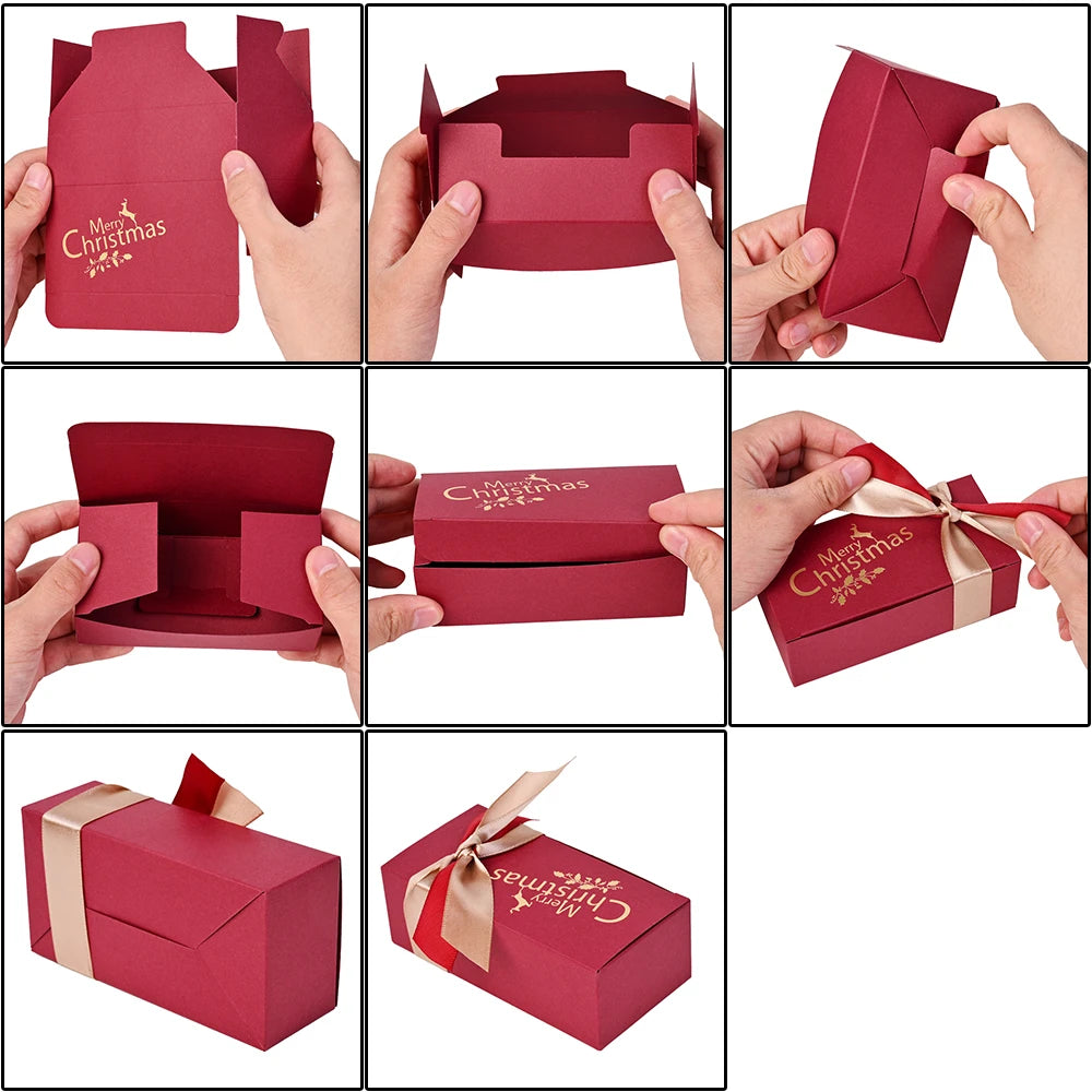 10pcs Merry Christmas Gift Boxes