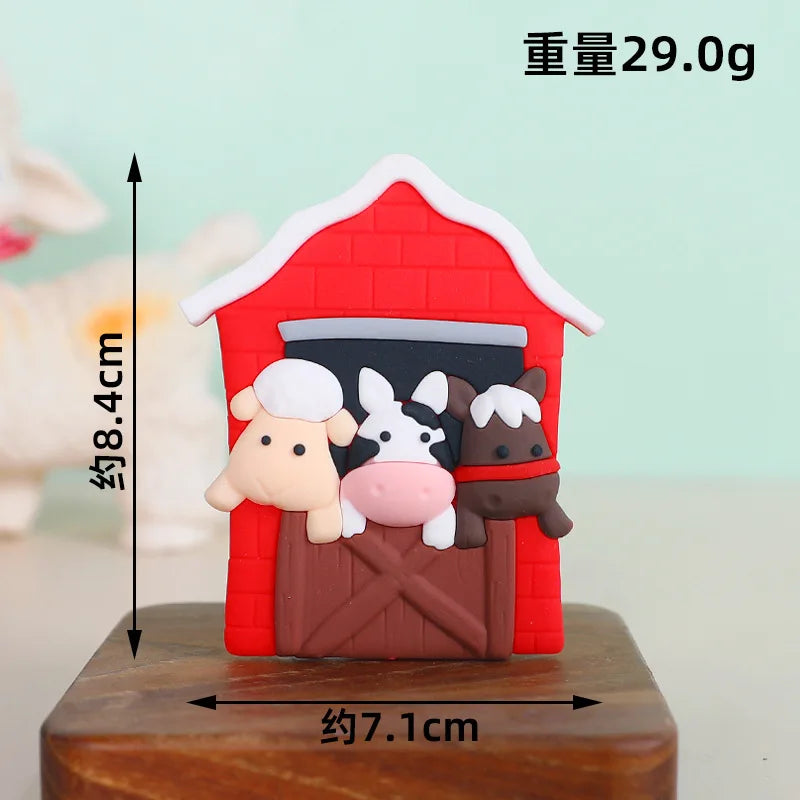 Farm animal party cake decoration 1pcs