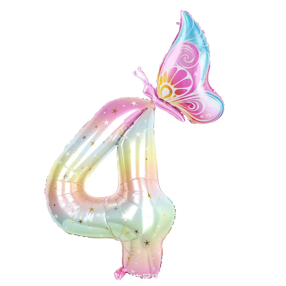 Colorful Gradient Number Balloon 40Inch