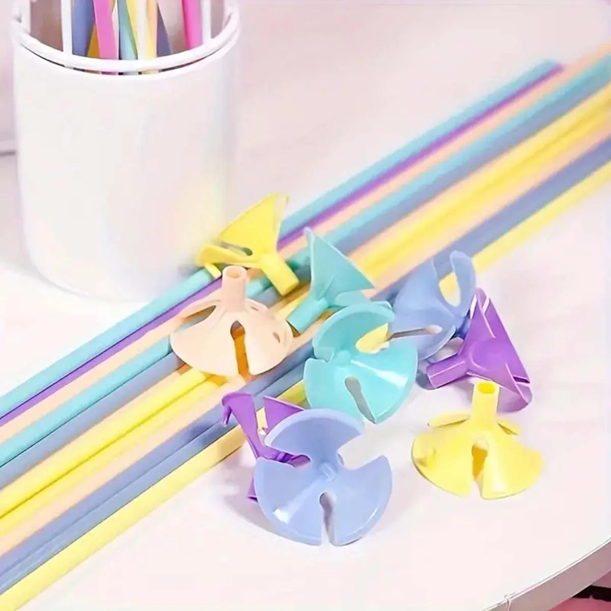 20/40pcs Mixcolor 32cm balloon stick rods