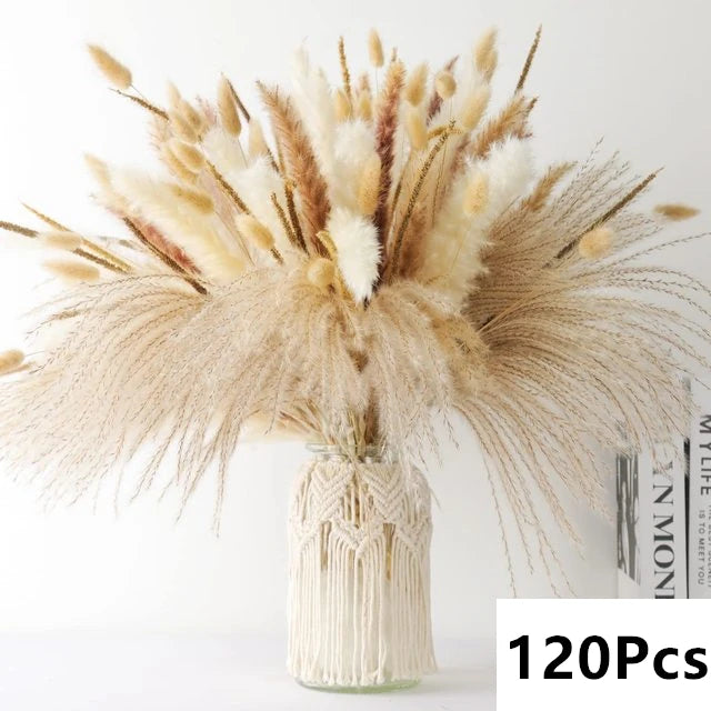 Natural Pampas Dried Flowers Bouquet